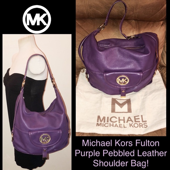Michael kors fulton bag purple Clearance